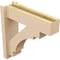 Ekena Millwork 8-in W x 20-in D x 32-in H Merced Block Rough Cedar Woodgrain TimberThane Outlooker, Primed Tan OUTUR080X20X32MRC44RCPR - alternate 6